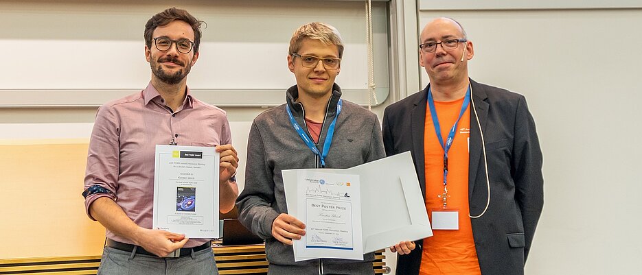 Dr. Axel Straube (Wiley VCH), Kersten Ulrich, Conference Chair Prof. Björn Corzilius (Image: Universität Rostock)